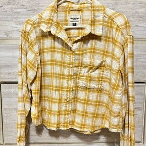 American Eagle Outfitters Mustard Plaid Shirt